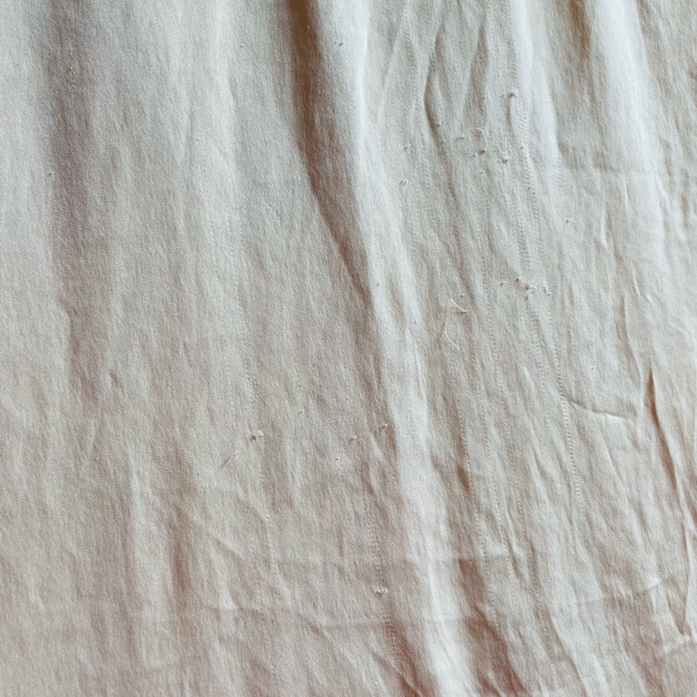 Quince Washable Stretch Silk Light Pink Short Sleeve Blouse Size Large - Picture 7 of 9